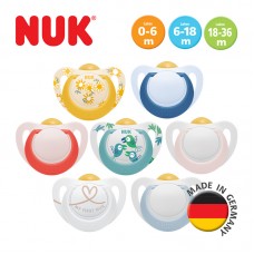 NUK Star Day Latex Soother Pacifier 2pcs/box | 0-6 Months | 6-18 Months | 18-36 Months | Made in Germany